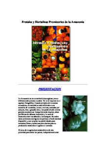 Frutales y Hortalizas Promisorios de La Amazonia