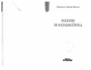 García Márquez  Nociones de Sociolingüística