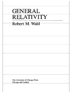 General Relativity - R. Wald