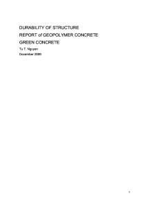 Geopolymer Concrete