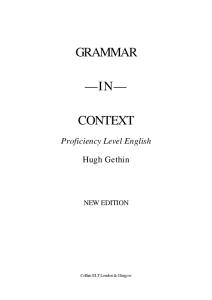 Gethin, Hugh 1990 Grammar in Context - Proficiency Level English [Collins Elt]