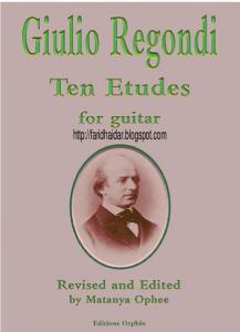 Giulio Regondi 10 Etudes Classical Guitar