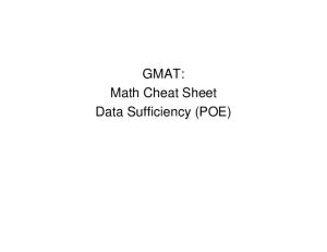 GMAT Cheat Sheet