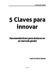 Gonzalez Sabater Javier - 5 Claves Para Innovar