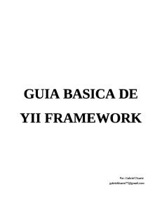 Guía Básica de Yii Framework