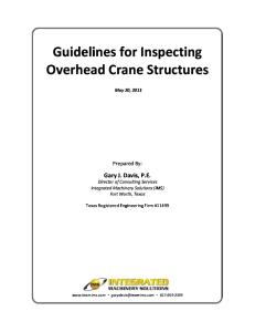 Guide Line for Inspection of Overhead Crane Structure