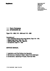 Gyro Compass Service Manual
