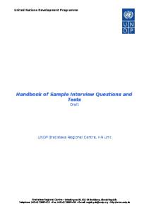 Handbook of Sample Interview Questions and Tests