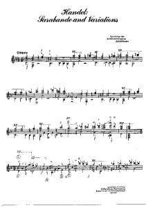 Handel - Sarabande & Variations (Guitar Tr. Bream)