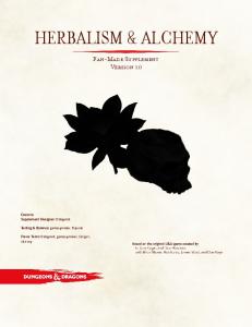 Herbalism & Alchemy Homebrew v1.0