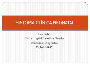 Historia Clínica Neonatal