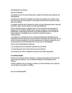 Historiografía de La Música (Musicologia)