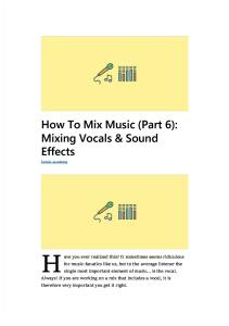 How To Mix Part 6