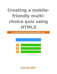 HTML5 Multi-choice Quiz Tutorial
