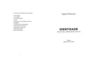 Identidade Zygmunt Bauman