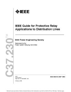 IEEE Guide for Protective Relay Application to Distribucition Lines