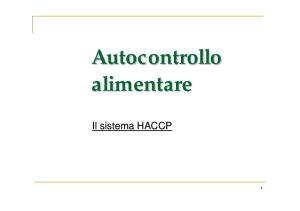 Il Sistema HACCP