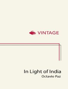In Light of India - Octavio Paz