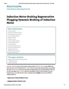 Induction Motor Braking Regenerative Dynamic Braking of Induction Motor _ Electrical4u.pdf