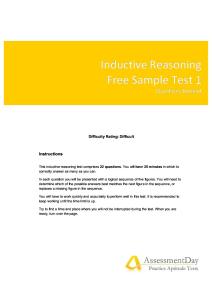 Inductive Reasoning Test1 Questions