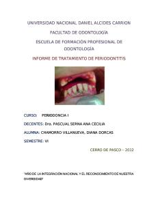 Informe de Periodontitis Periodoncia Imprimir Diana