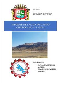 Informe de Salida de Campo de Geologia Historica