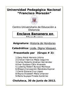 Informe (Enclave Bananero en Honduras)