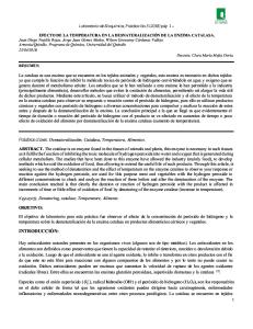 Informe No.5 Desnaturalizacion de La Enzima Catalasa.