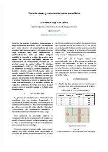 Informe Nro 3 Transformador y Autotransformador Monofasico