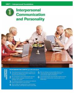 Interpersonal Communication and Personality