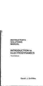 Introduction to Electrodynamics (Solutions Manual) - Griffiths