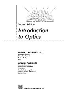 Introduction to Optics 2nd ed - F. Pedrotti, L. Pedrotti (Prentice-Hall, 1993) WW.pdf