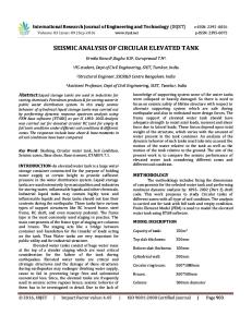 IRJET-Seismic Analysis of Circular Elevated Tank