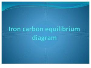 Iron Carbon Equilibrium Diagram