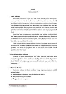 Iut- Laporan Profil Memanjang