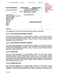 Jake Patterson Criminal Complaint