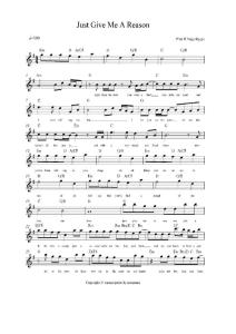 Just Give Me a Reason Melody