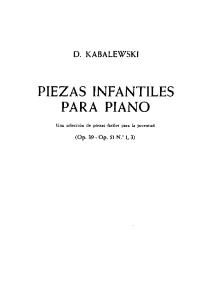 Kabalevsky piano pieces for children