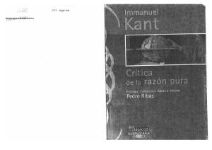 Kant - Critica de La Razon Pura (216 Copias) Alfaguara. [33MB]