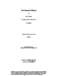 Kelly Valleau _The Sound of Silence_ Guitar Tab in E Minor - Download & Print - SKU_ MN0169075