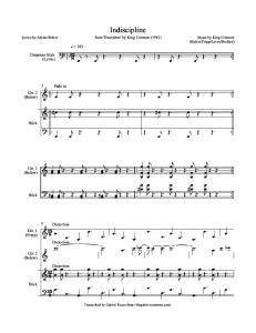 King Crimson Indiscipline Full Score
