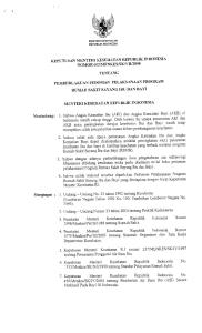 KMK No. 603 Ttg Pemberlakuan Pedoman Pelaksanaan Program Rumah Sakit Sayang Ibu Dan Bayi