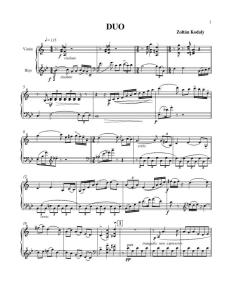 Kodaly - Duo Para Violin y Contrabajo