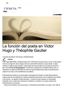 La función del poeta en Victor Hugo y Théophile Gautier