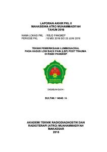 Laporan Kasus PKL II (Sultan)