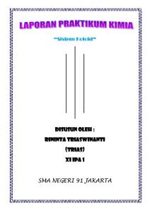 Laporan Praktikum Sistem Koloid