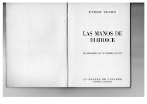 Las Manos de Euridice. Bloch Pedro.pdf