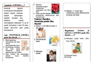 Leaflet Anemia Pada Ibu Hamil