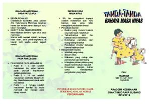 Leaflet Tanda Bahaya Nifas
