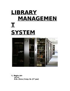 Library Management System Final